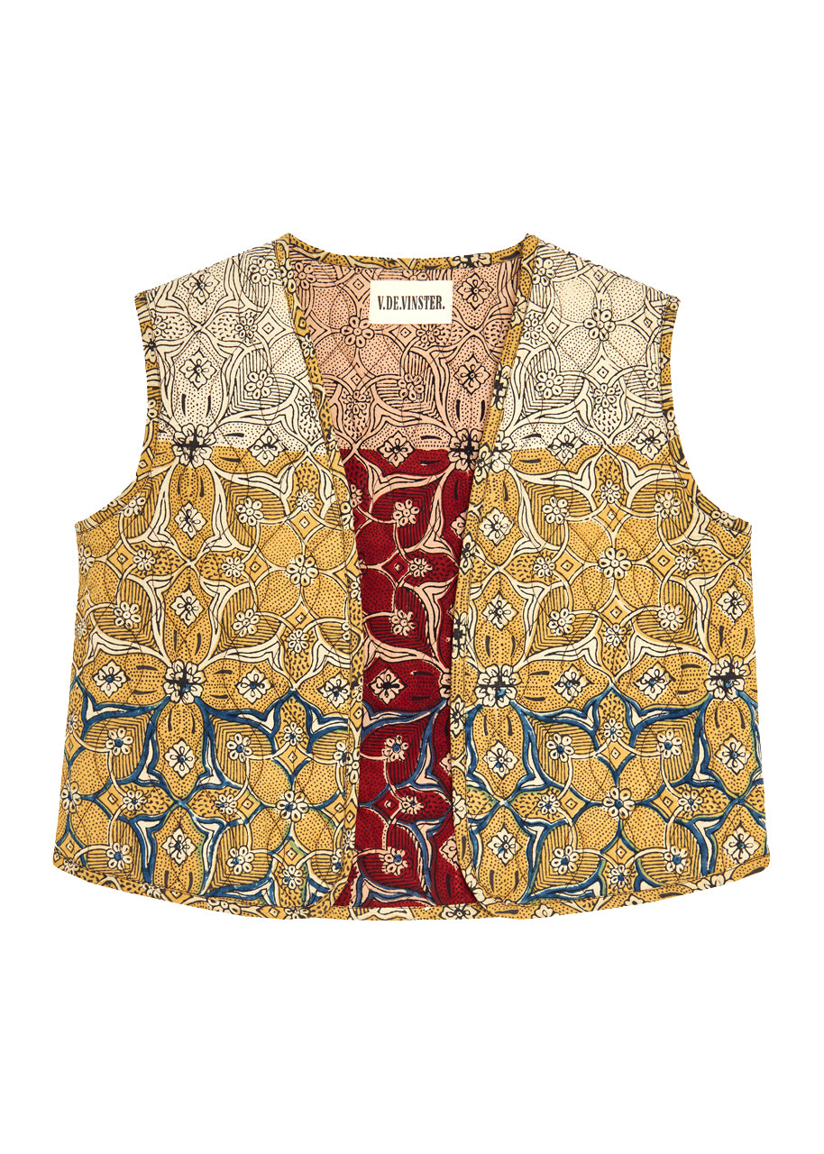 Soufiane bolero vest in mustard