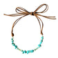 Suede turquoise necklace in brown