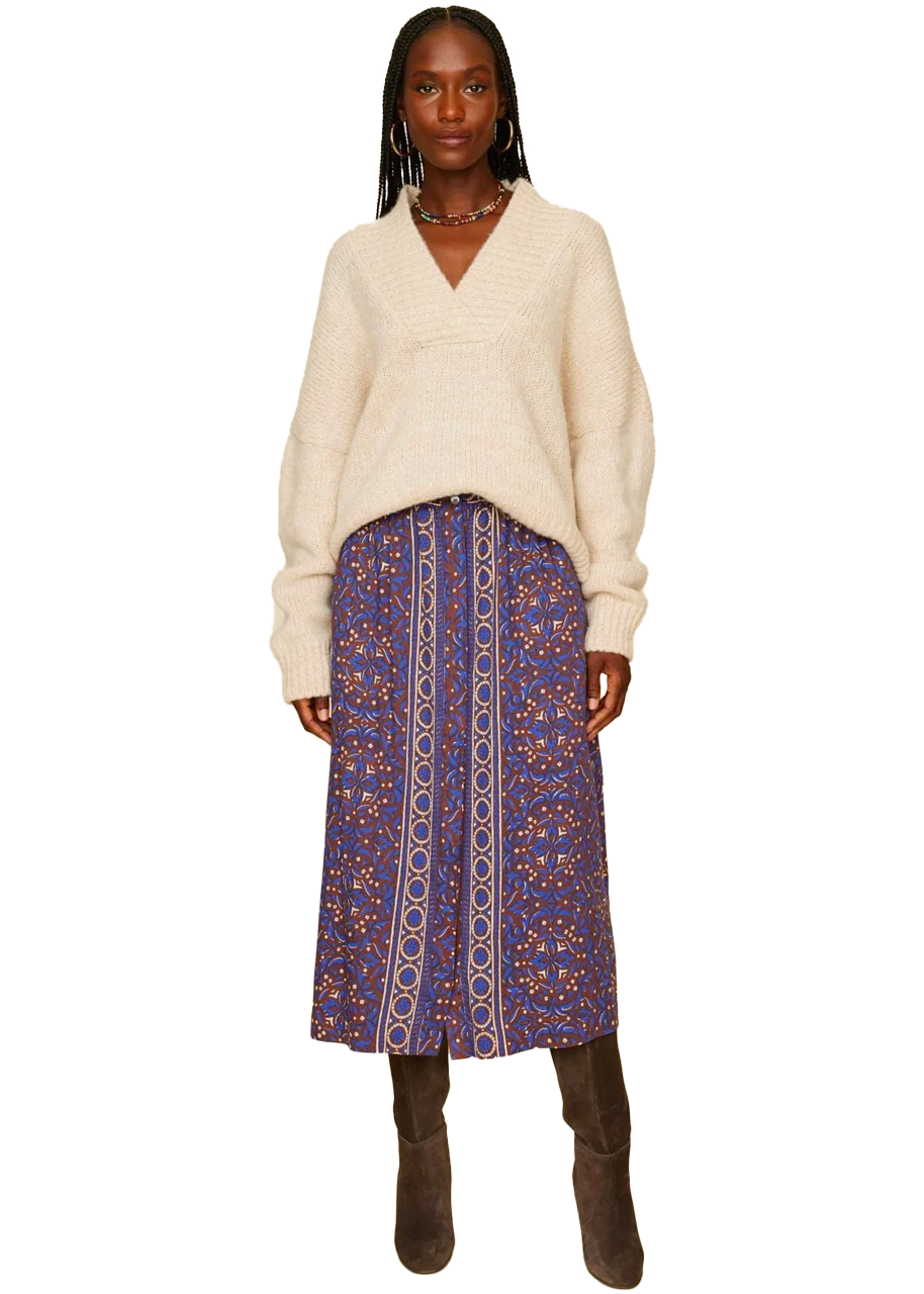 Tannis skirt in royal brown