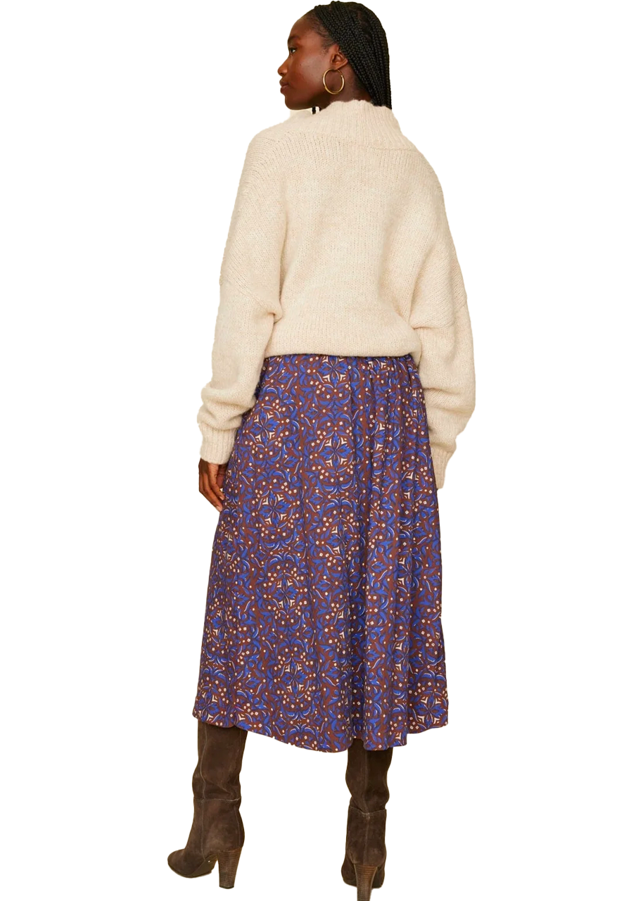 Tannis skirt in royal brown