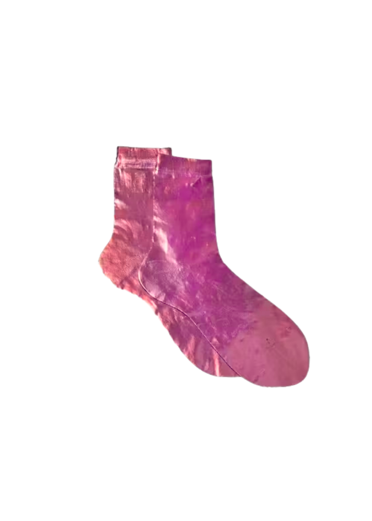 Cangiante one laminated socks in bordeaux