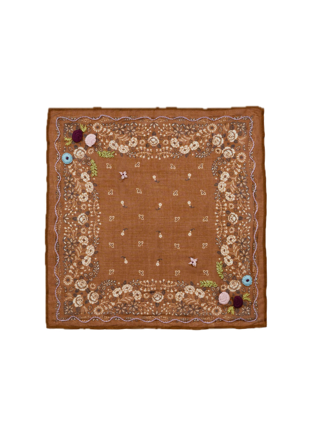 *PREORDER* Posy embroidered bandana in hide