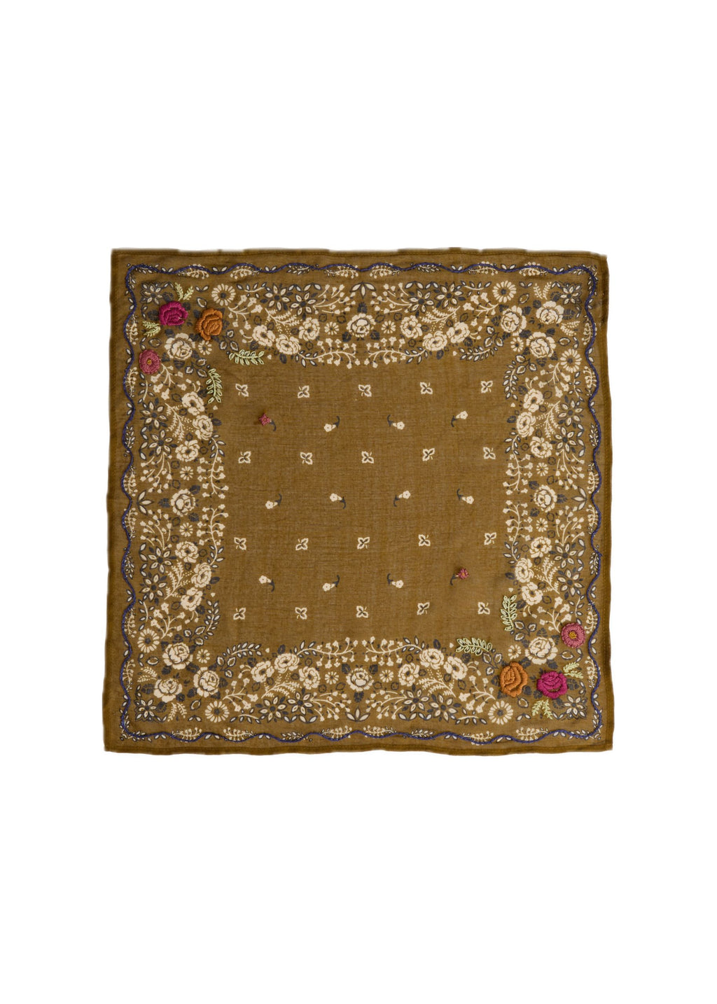 *PREORDER* Posy embroidered bandana in olive