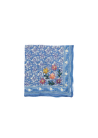 Posy embroidered bandana in porcelain blue