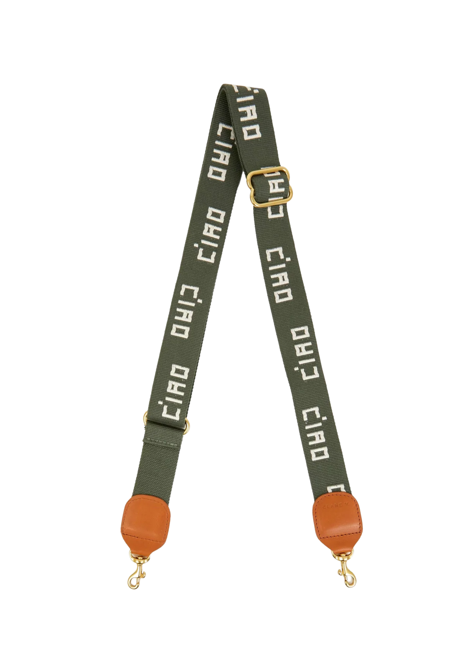 *PREORDER* Adjustable crossbody strap in army cream ciao