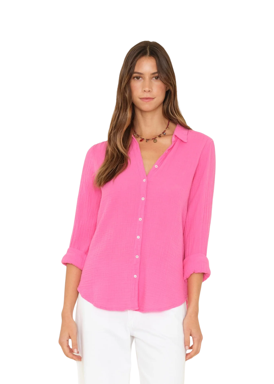 XIRENA SH　キセレナ シャツ/ピンクストライプ XIRENA Monroe Shirt | Shopbop