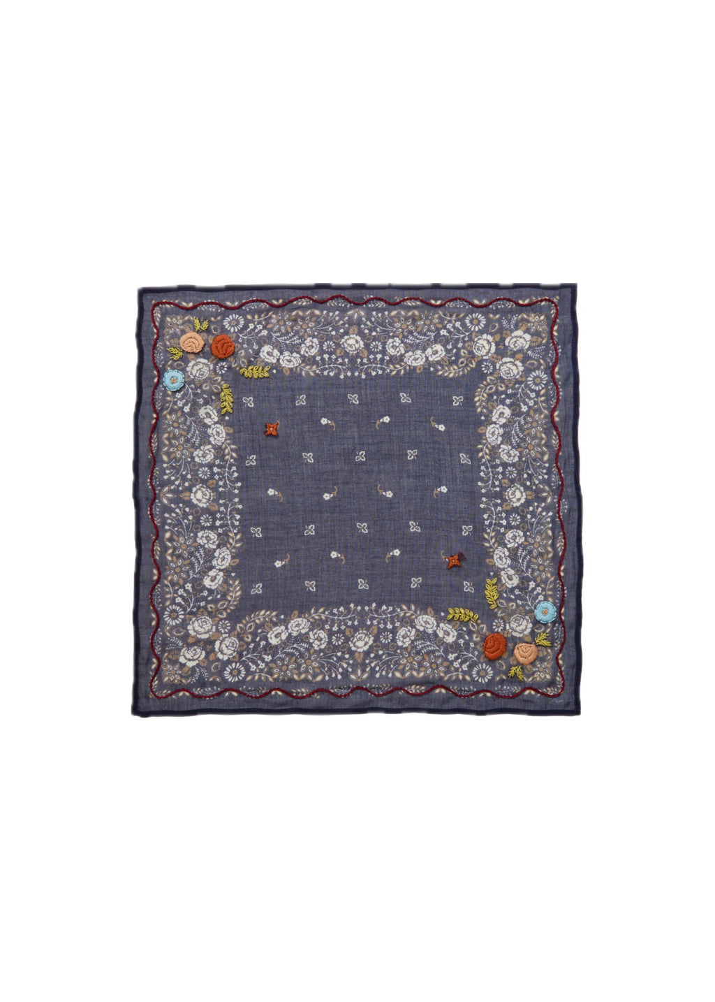 *PREORDER* Posy embroidered bandana in mood indigo