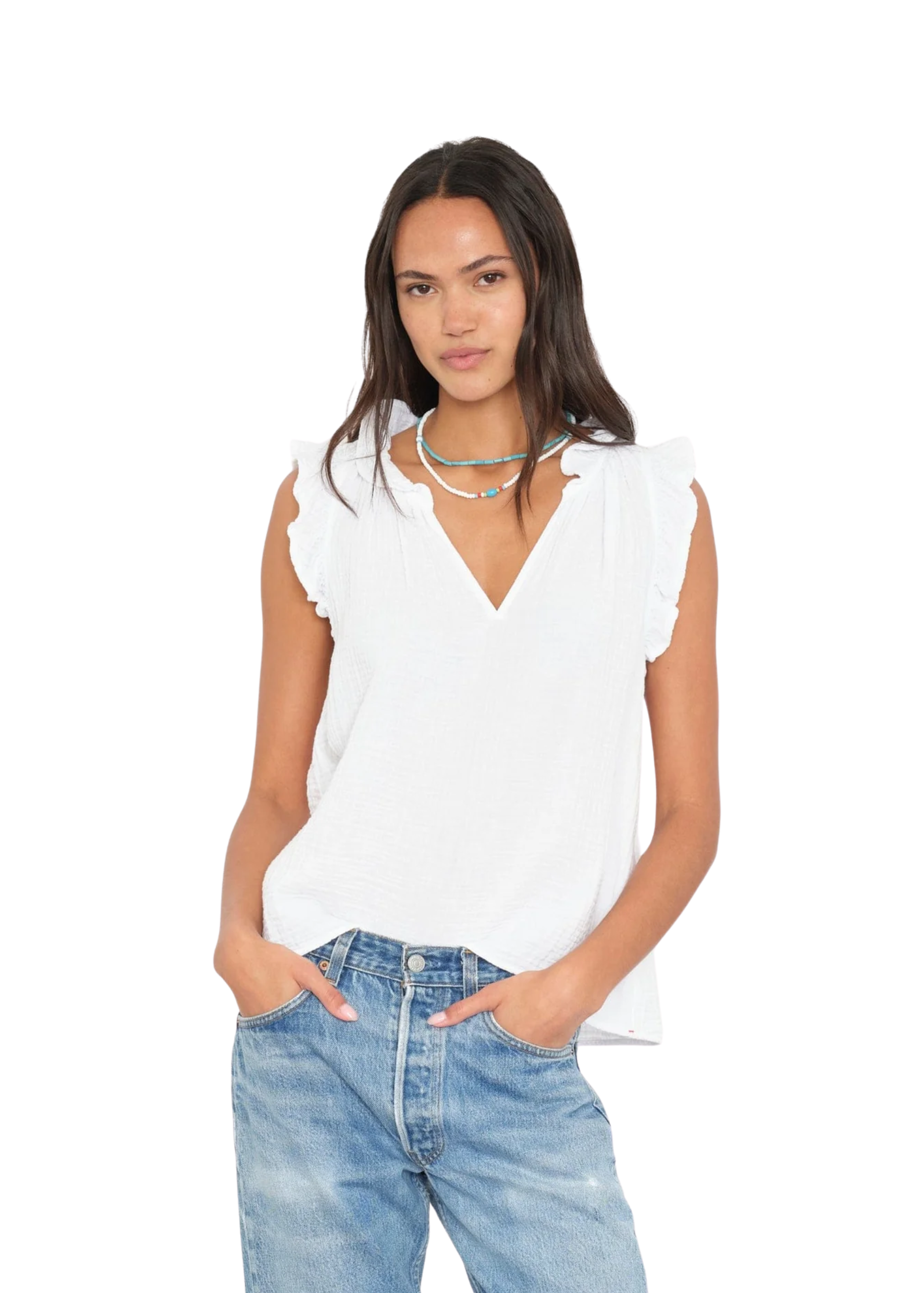 *PREORDER* Bex top in white gauze