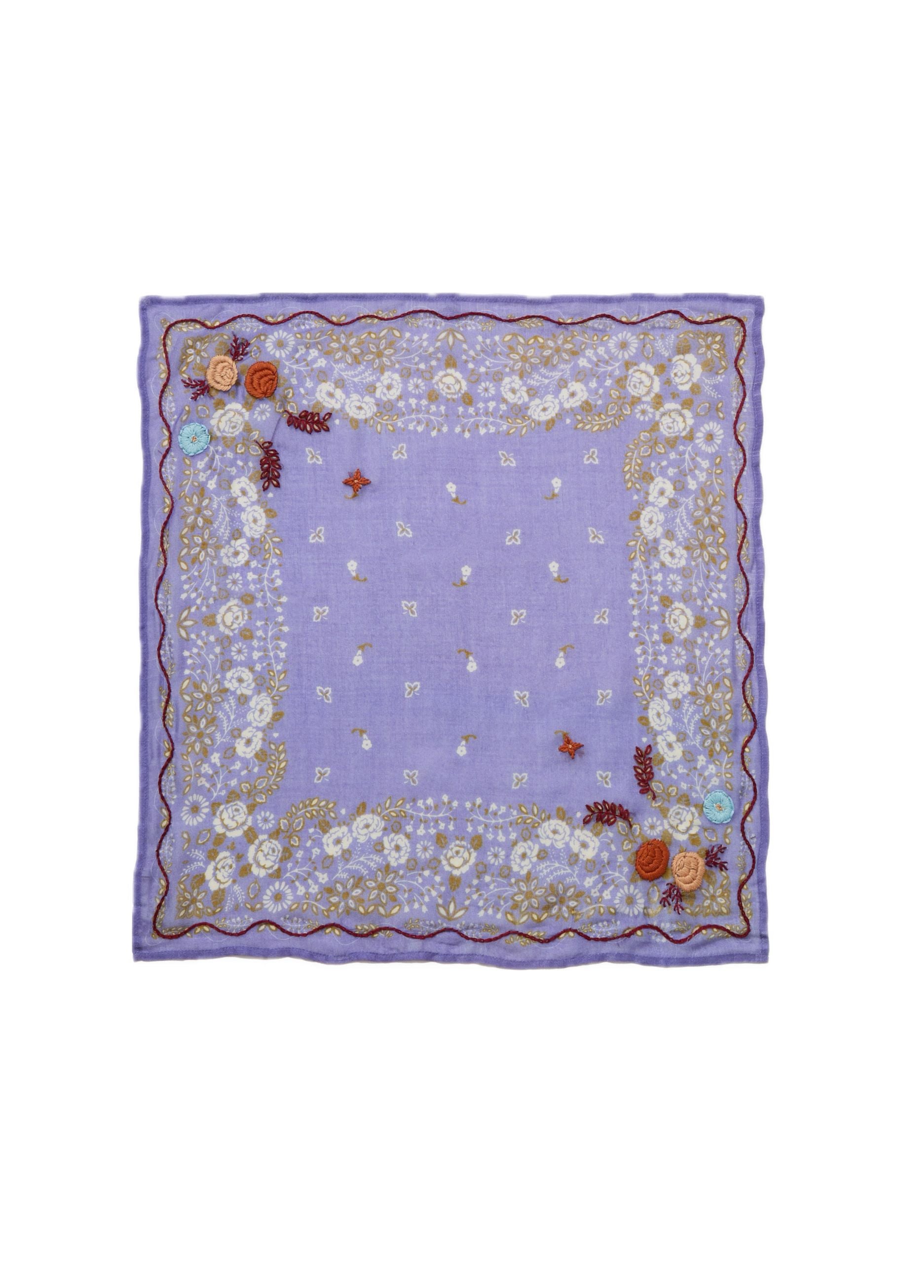 *PREORDER* Posy embroidered bandana in lavender