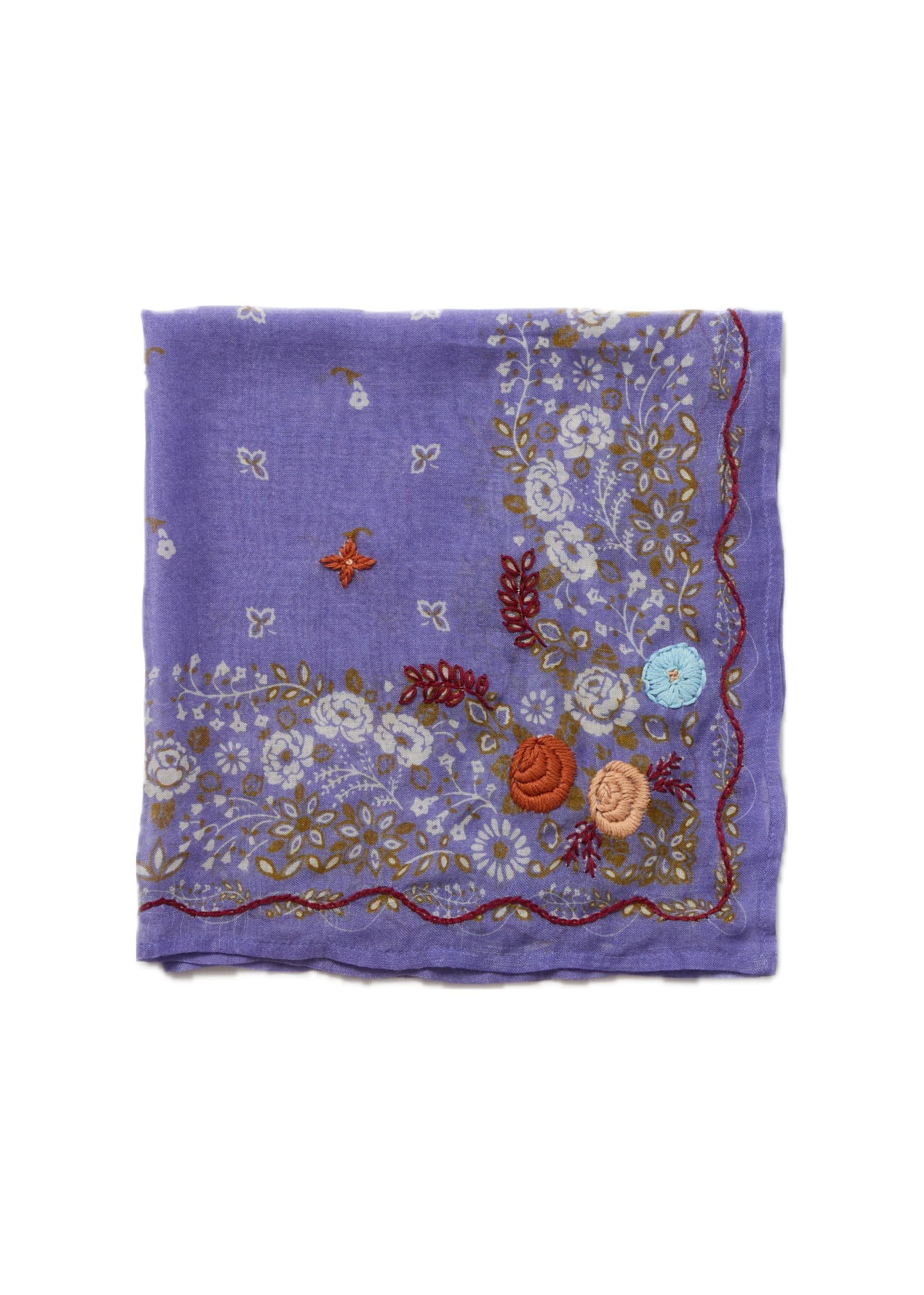 *PREORDER* Posy embroidered bandana in lavender