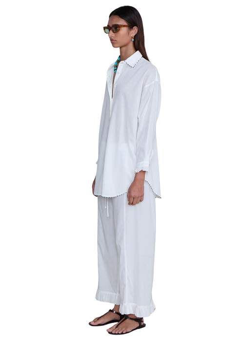 *PREORDER* Cotton ruffle set in white
