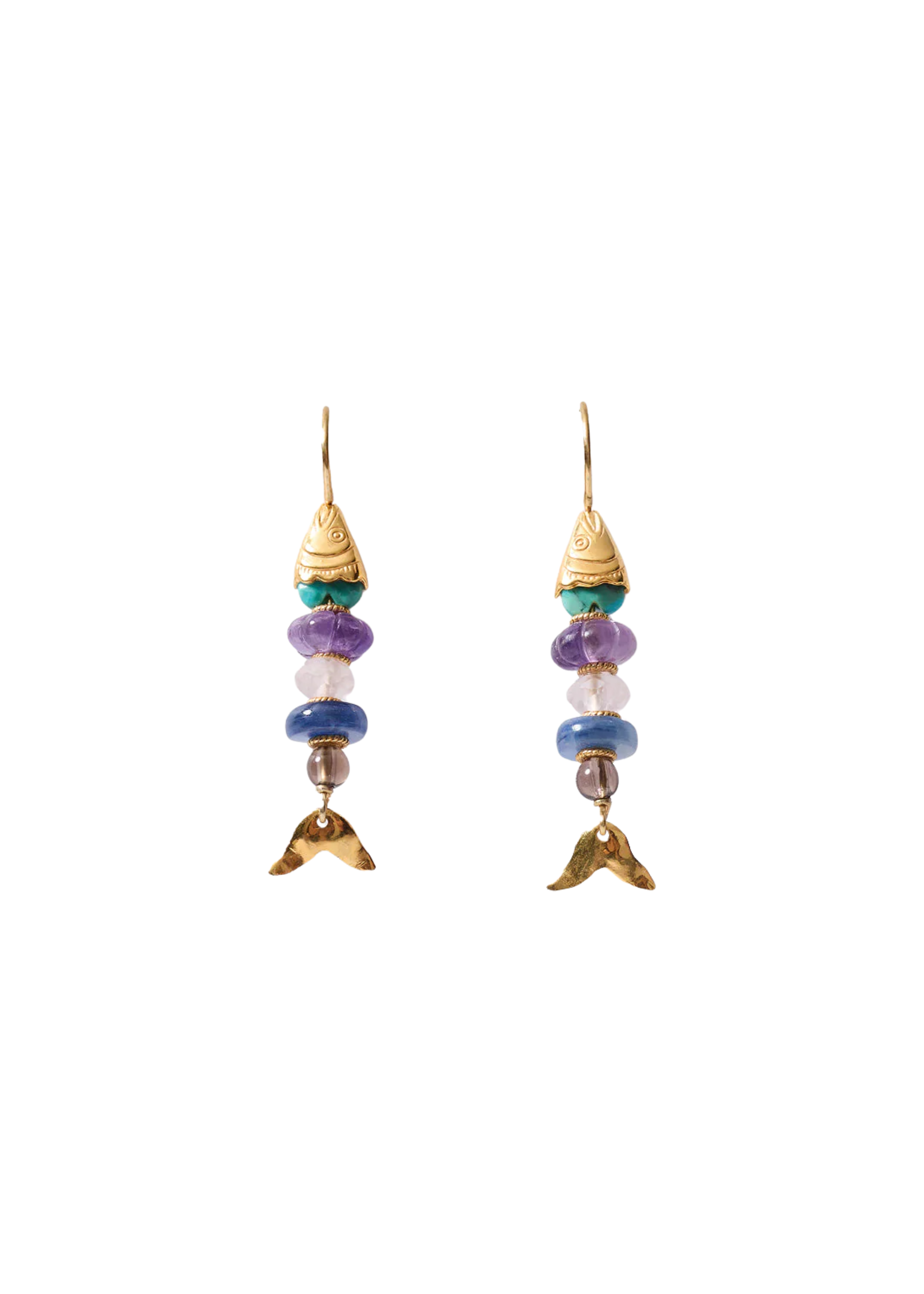 Mini orris earrings in multi