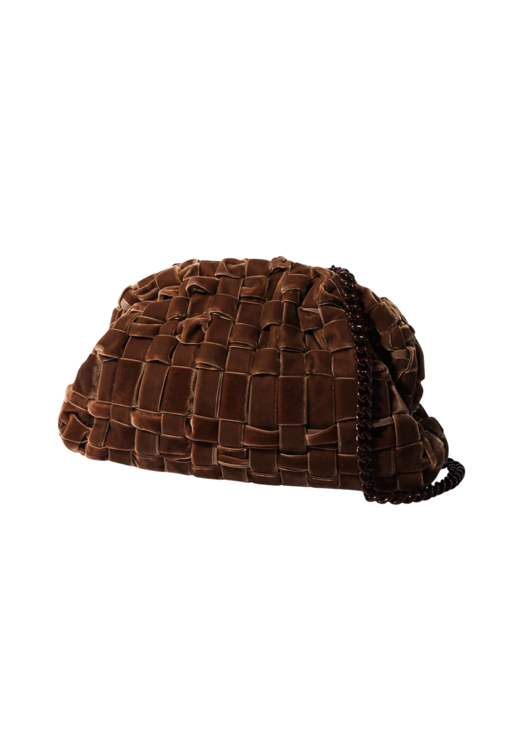 Velvet game bag in brown