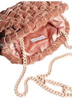 Velvet game bag in cipria