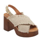 Wendy platform sandal in beige