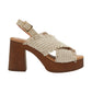 Wendy platform sandal in beige