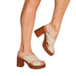 Wendy platform sandal in beige