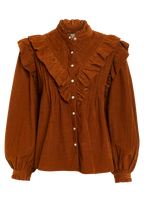Arlo top in corduroy brown