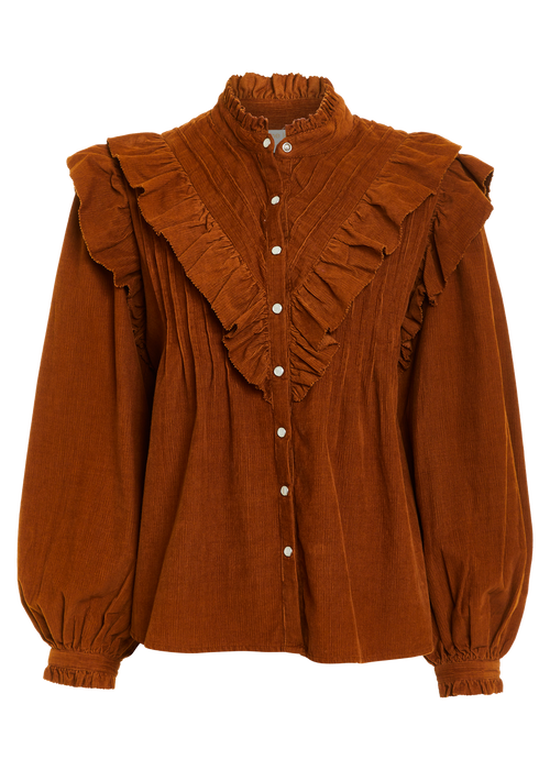 Arlo top in corduroy brown