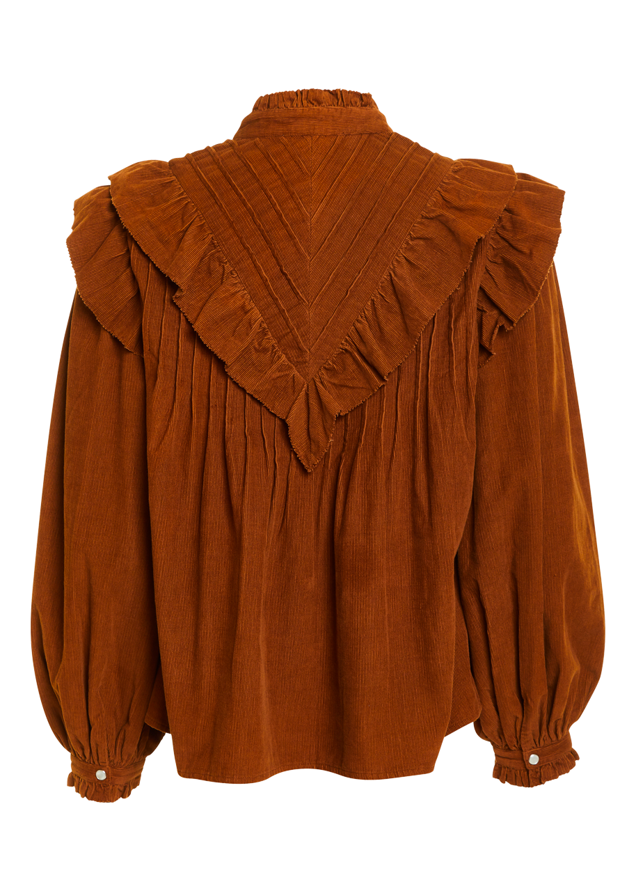 Arlo top in corduroy brown