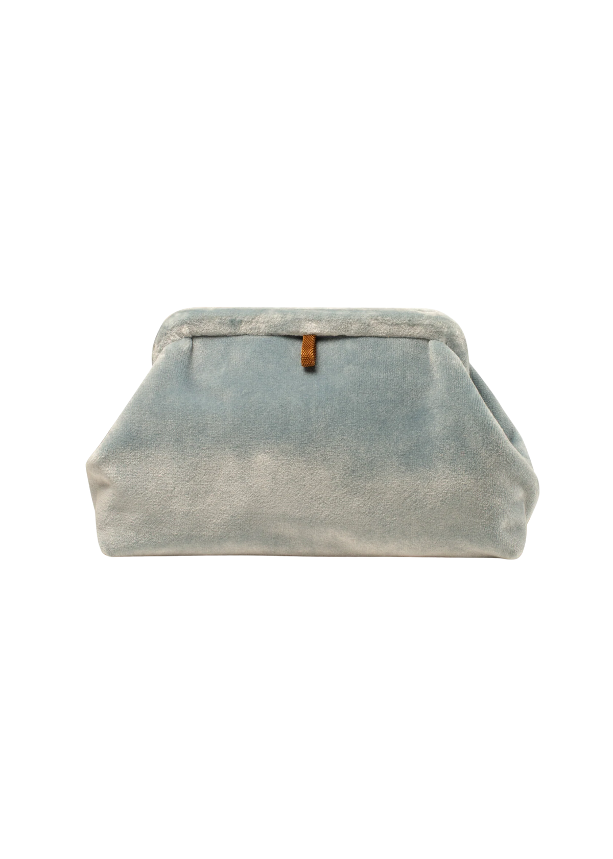 Liette clutch in baby blue velvet