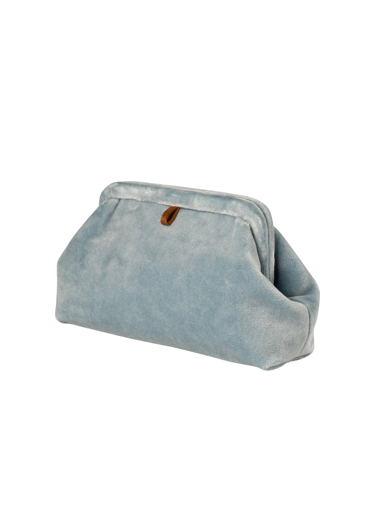 Liette clutch in baby blue velvet