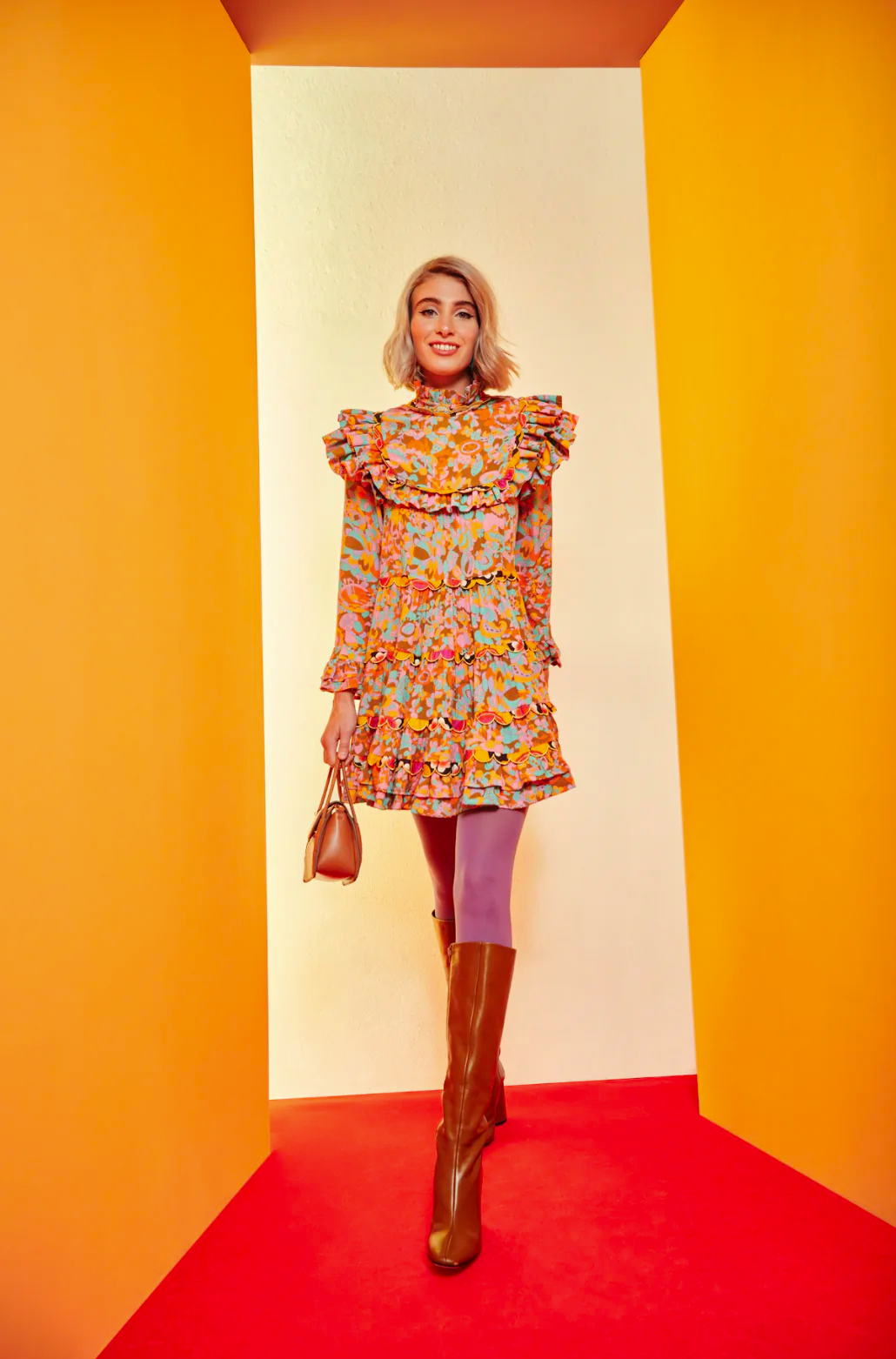 Coquelicot dress in multi