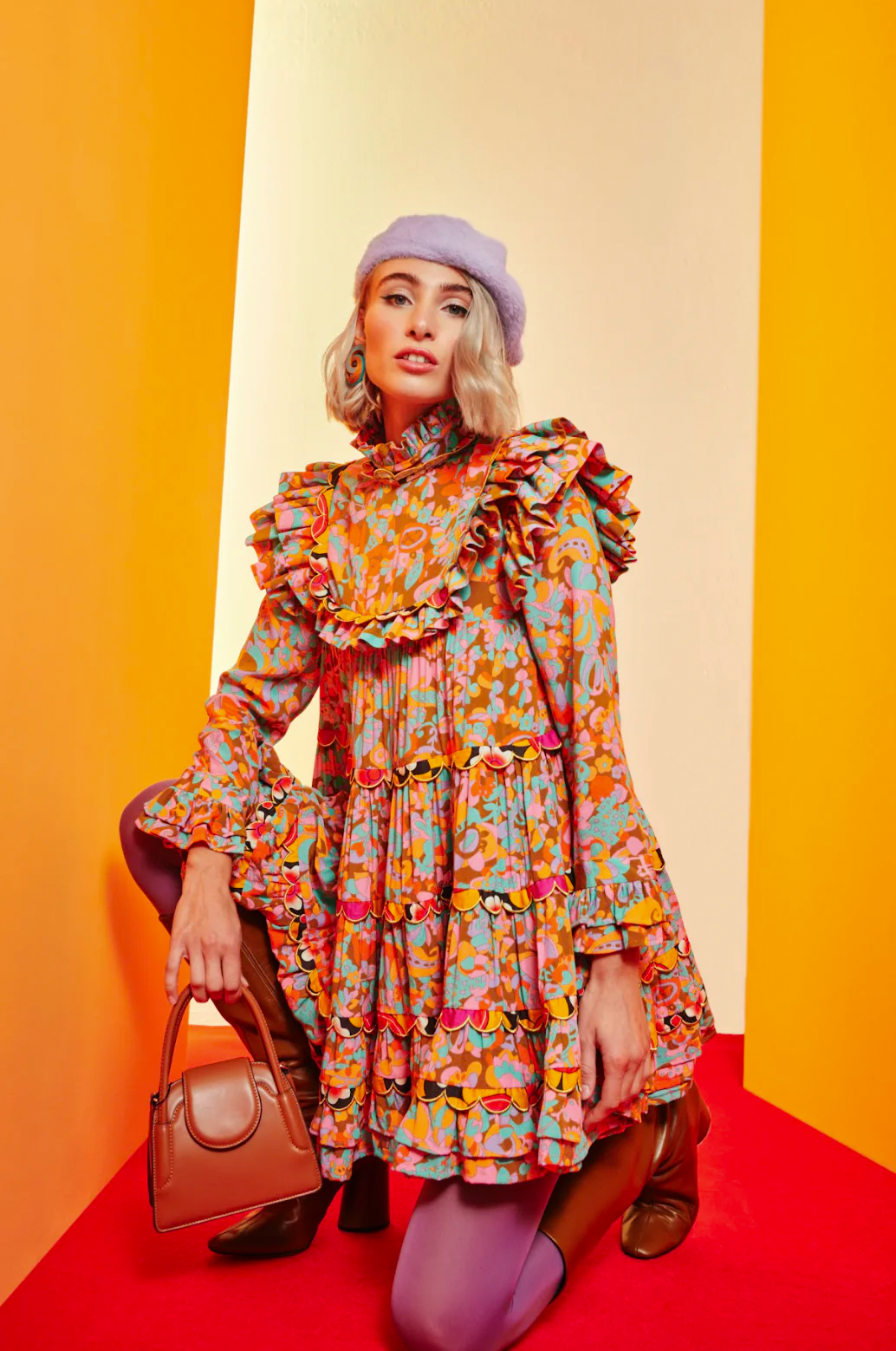 Coquelicot dress in multi