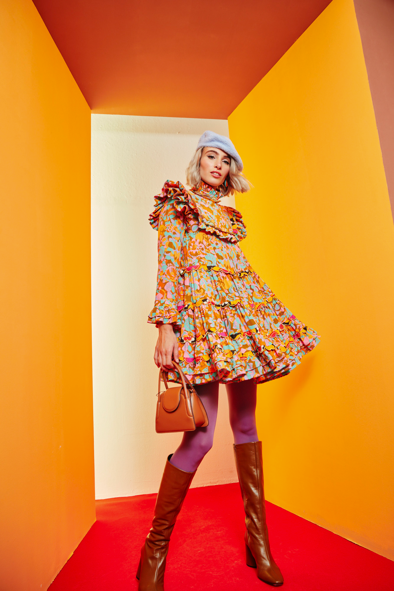 Coquelicot dress in multi