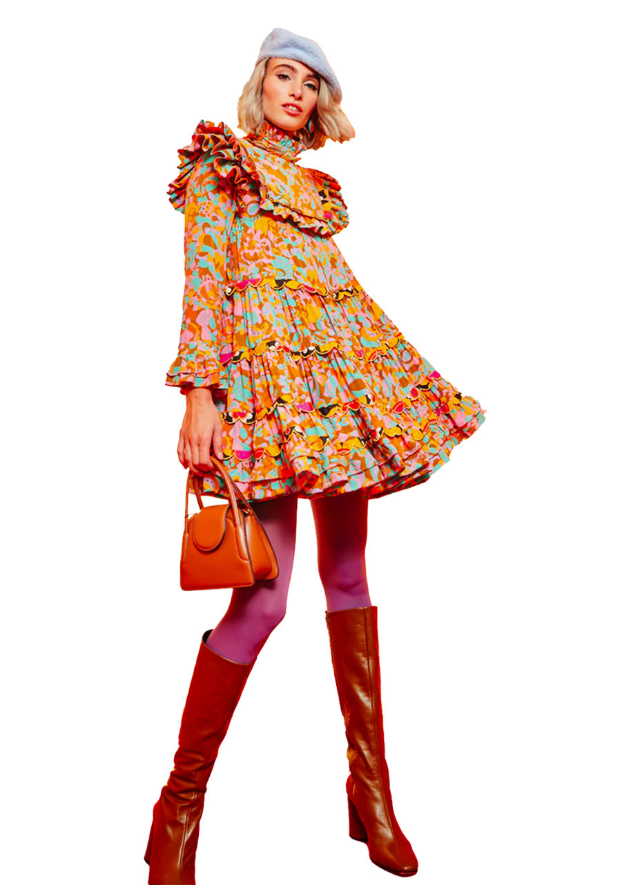 Coquelicot dress in multi