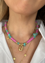 Gold cowrie necklace