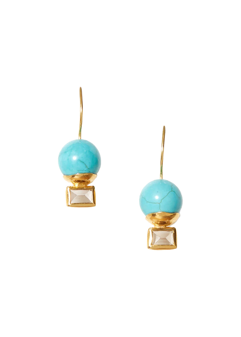 Elena drop earrings in turquoise mix