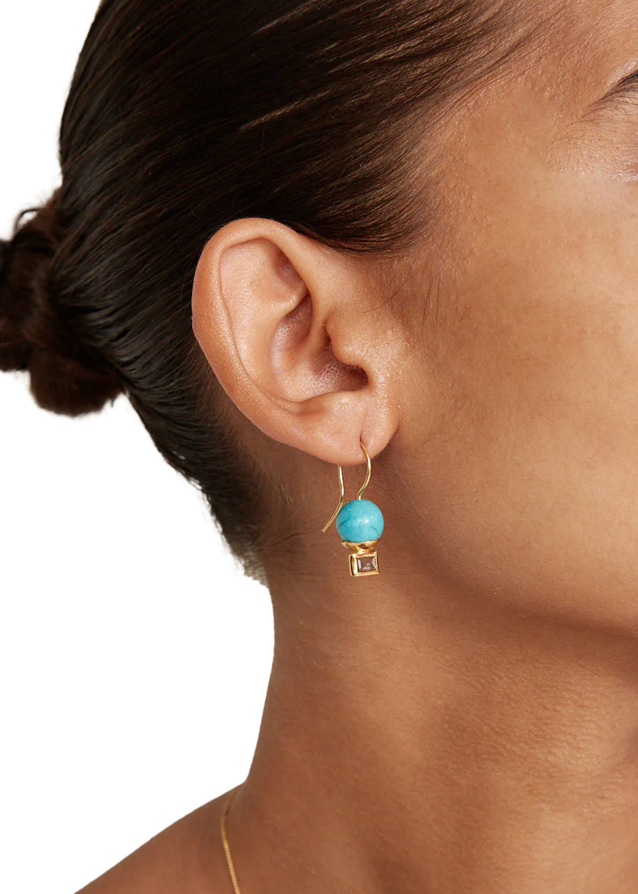 Elena drop earrings in turquoise mix