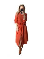 Fiona top in corduroy rust