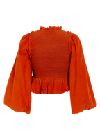 Fiona top in corduroy rust