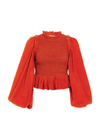 Fiona top in corduroy rust