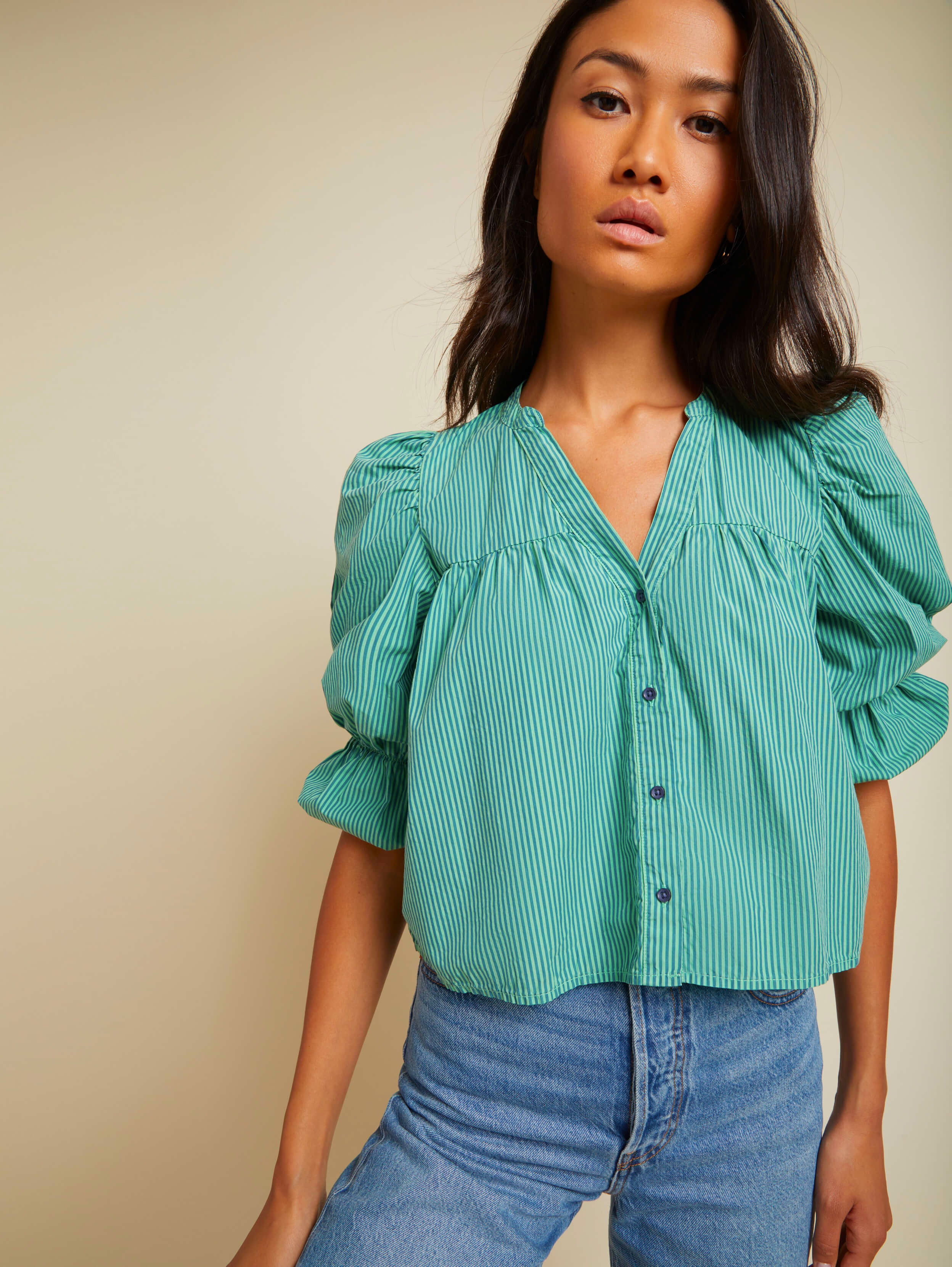 Geneva blouse in havana