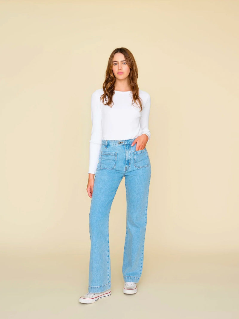 Gloria denim pant in blue jay