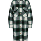 Santa cruz long shacket in green plaid