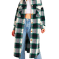 Santa cruz long shacket in green plaid