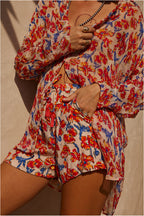 Jasper short in clementine silk