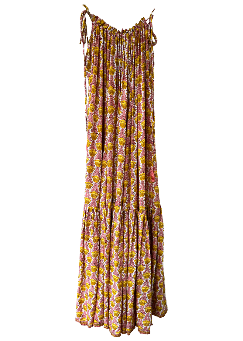 Jerusha maxi dress in tulip bahamas pink