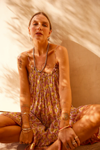 Jerusha mini dress in tulip bahamas pink
