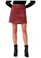 Jessica coated skirt in burnt henna
