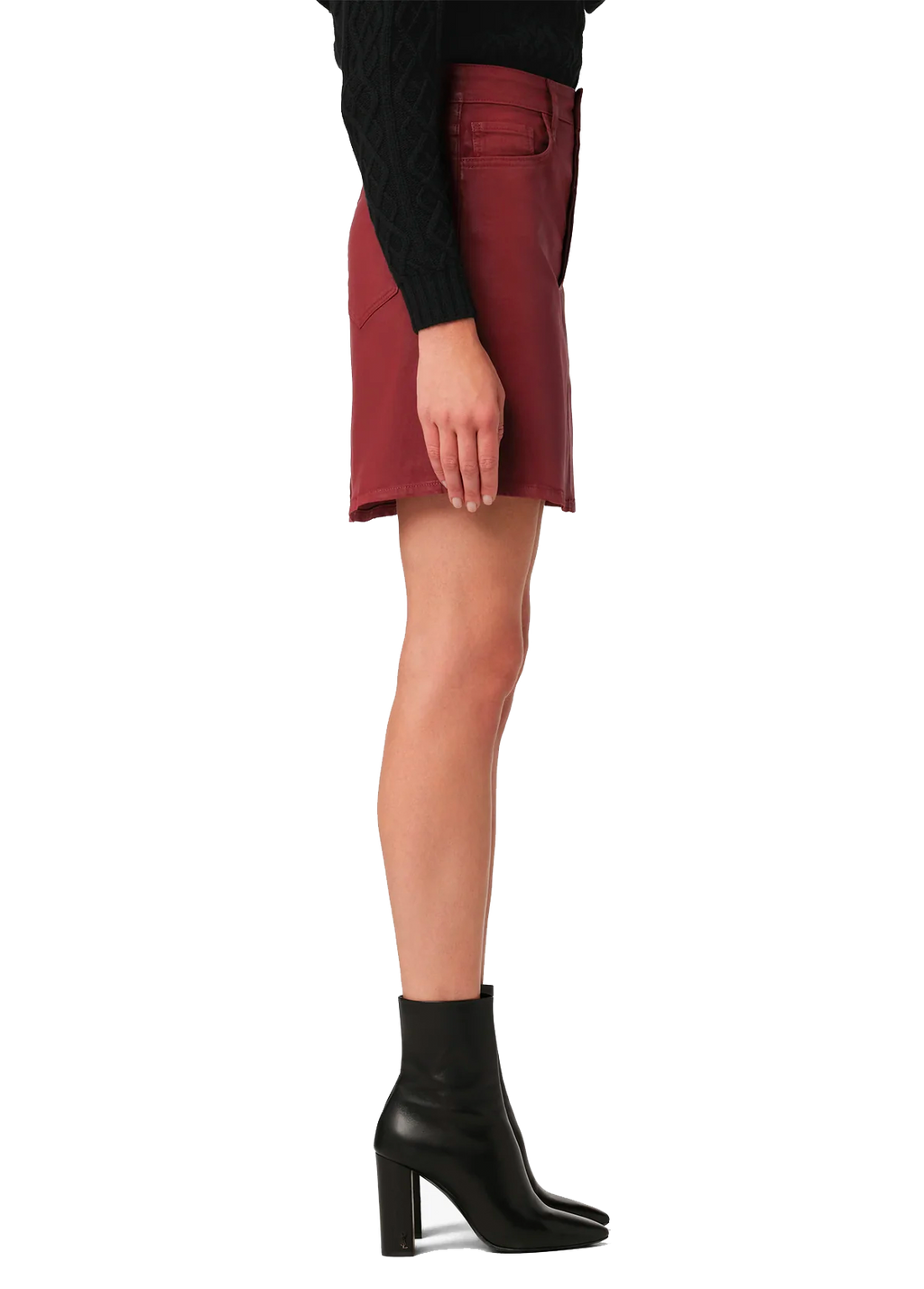 Jessica coated skirt in burnt henna