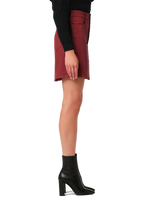 Jessica coated skirt in burnt henna