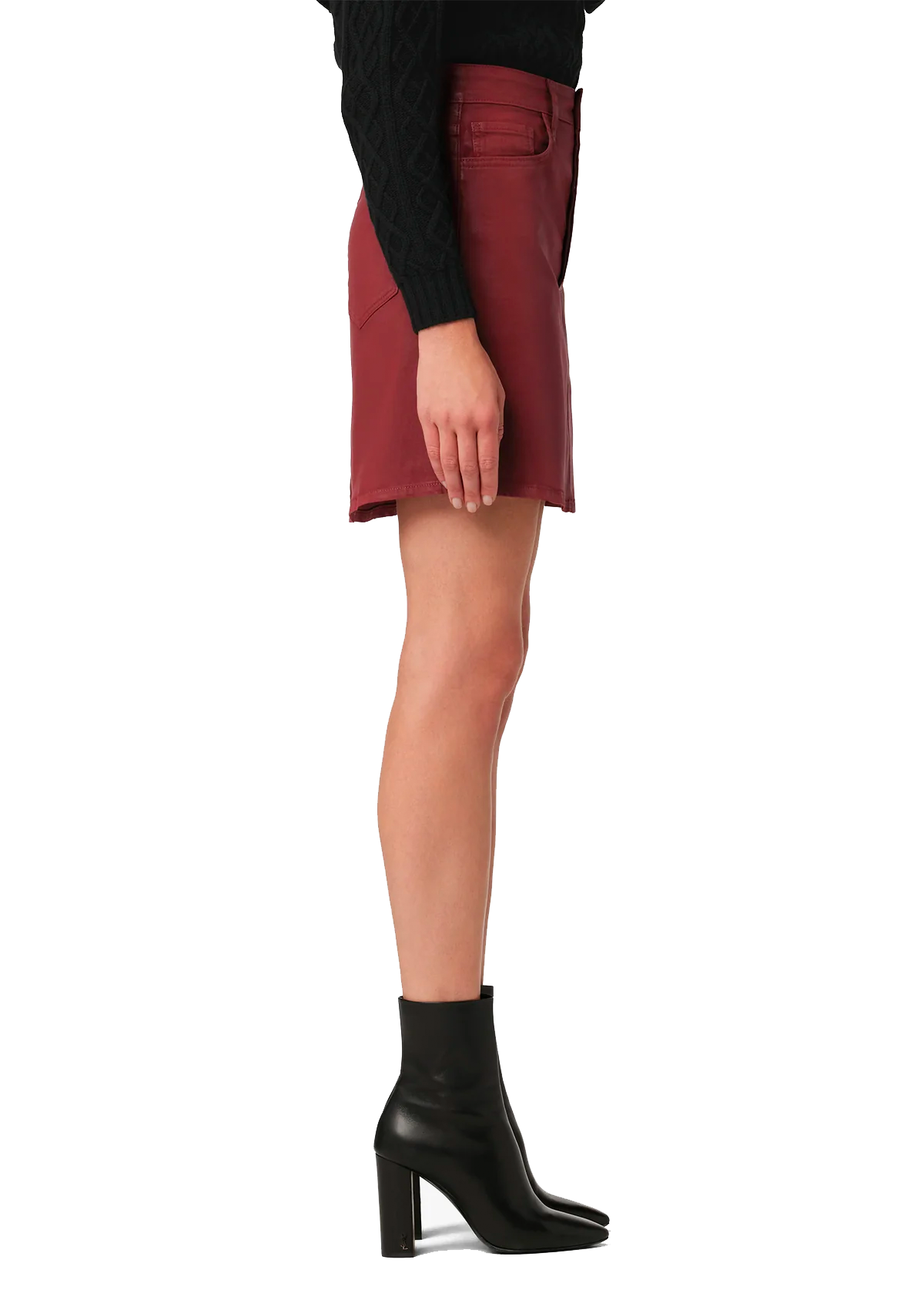 Jessica coated skirt in burnt henna