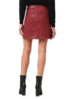 Jessica coated skirt in burnt henna