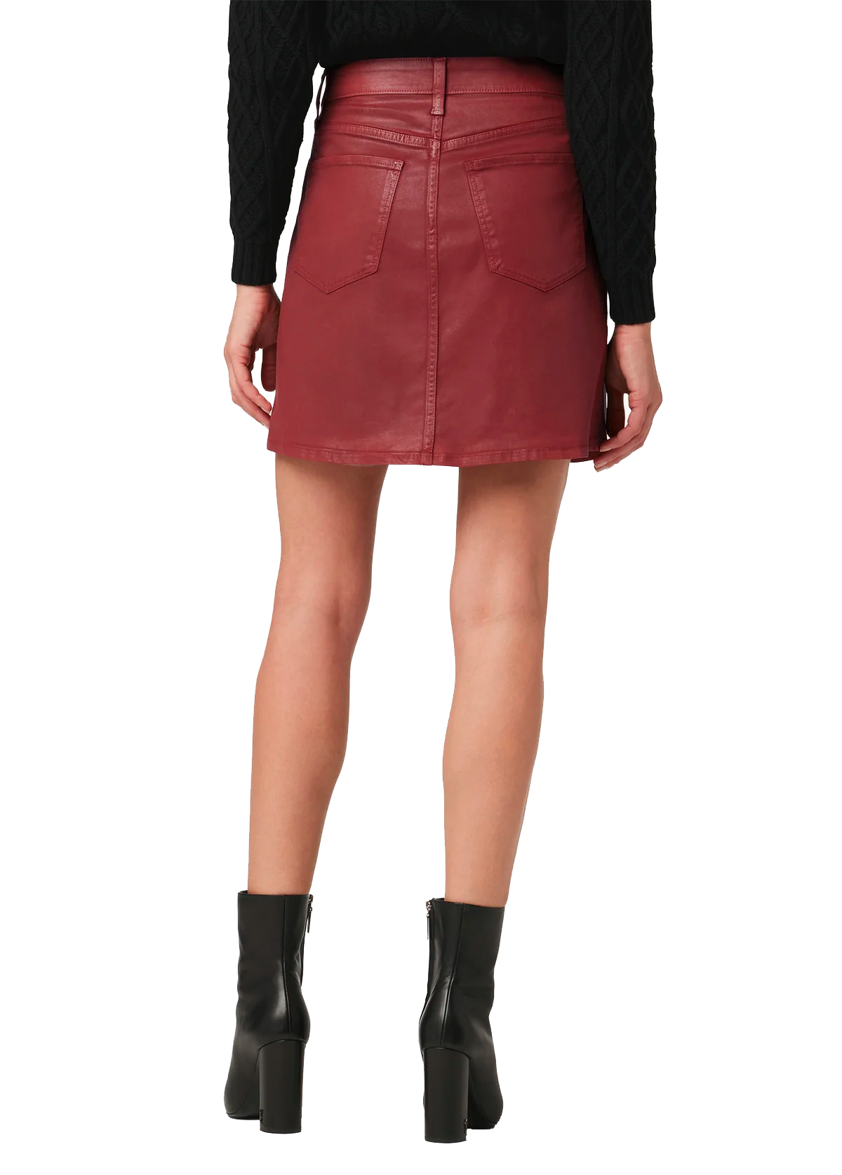 Jessica coated skirt in burnt henna