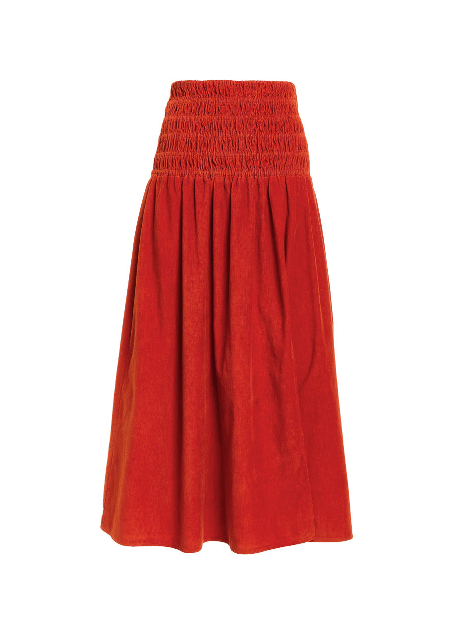 Joy skirt in corduroy rust